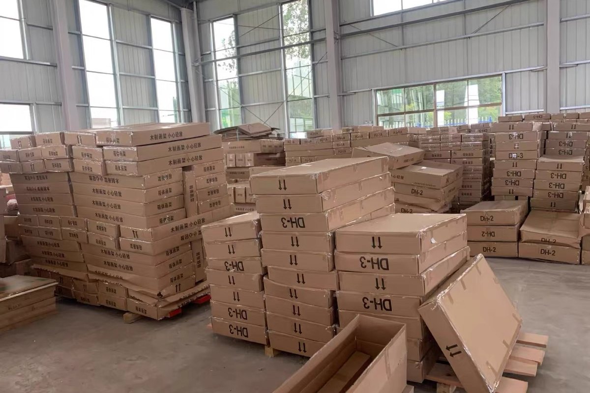 Packed export cartons